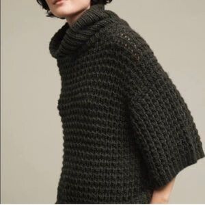 Anthropologie PLENTY BY Tracy Reese Green Alpaca Wool Blend Knit Sweater Small